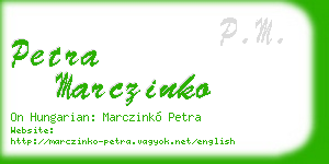 petra marczinko business card